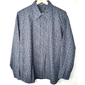 TED BAKER Dress Shirt Size XL UK Sz 5 Gray Abstract Print Long Sleeve RN106523